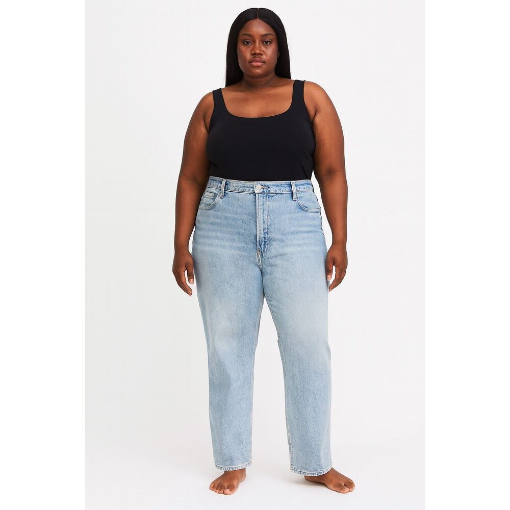 Abercrombie & Fitch Ankle Straight Ultra HR Medium Wash Jeans 18/34 #762